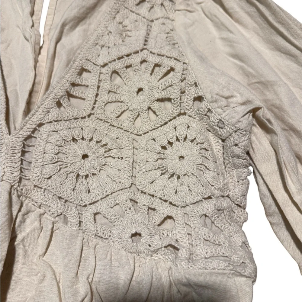 Zara Boho Crochet Babydoll Romper - Picture 5 of 9